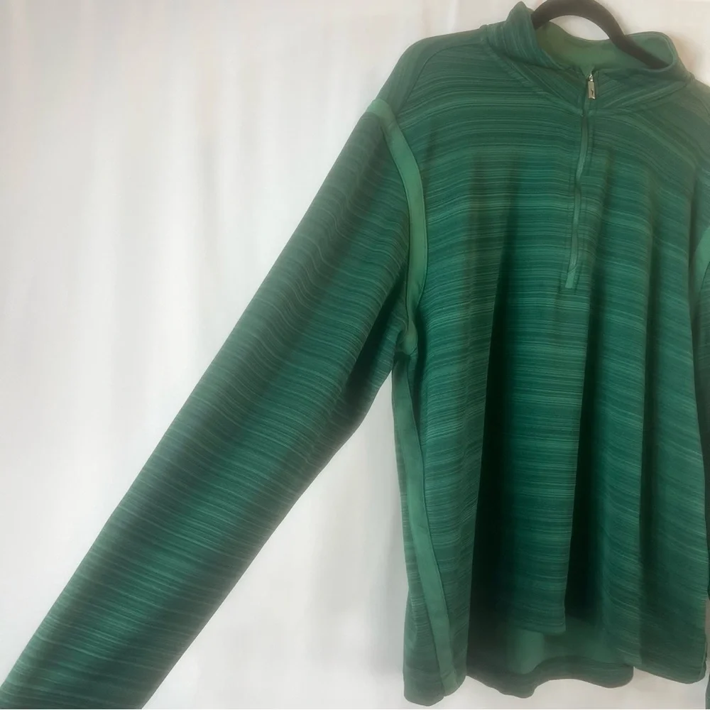 TOMMY BAHAMA SPORT TIDAL STRIPE HALF ZIP XL Men's Green Quarter-Zip Sweater